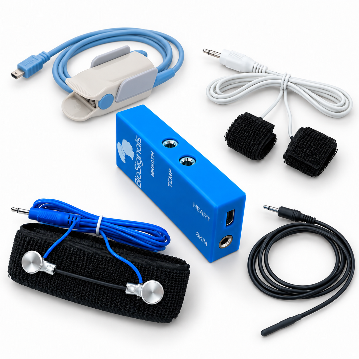 BioSignals Blue Box polygraph hardware and included sensors